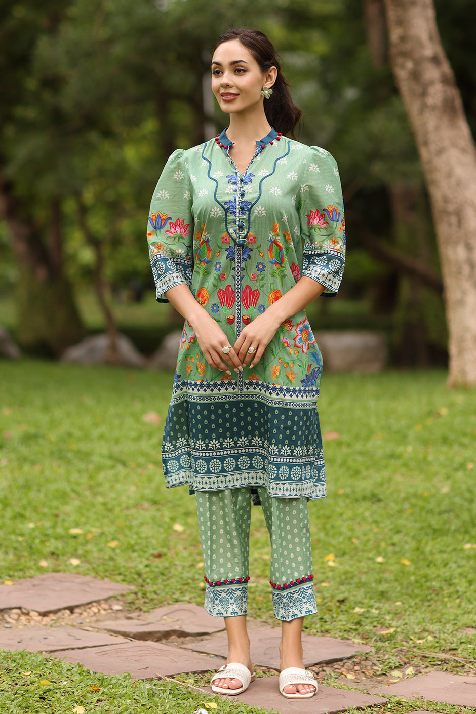 2 Piece Printed Lawn Suit with Printed Trouser