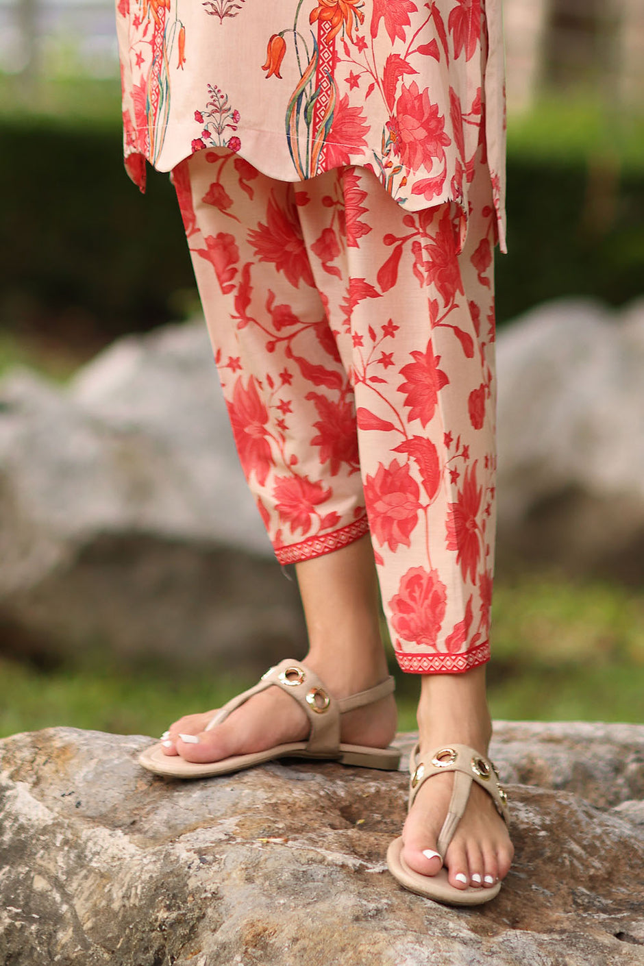 2 Piece Printed Lawn Suit with Printed Trouser