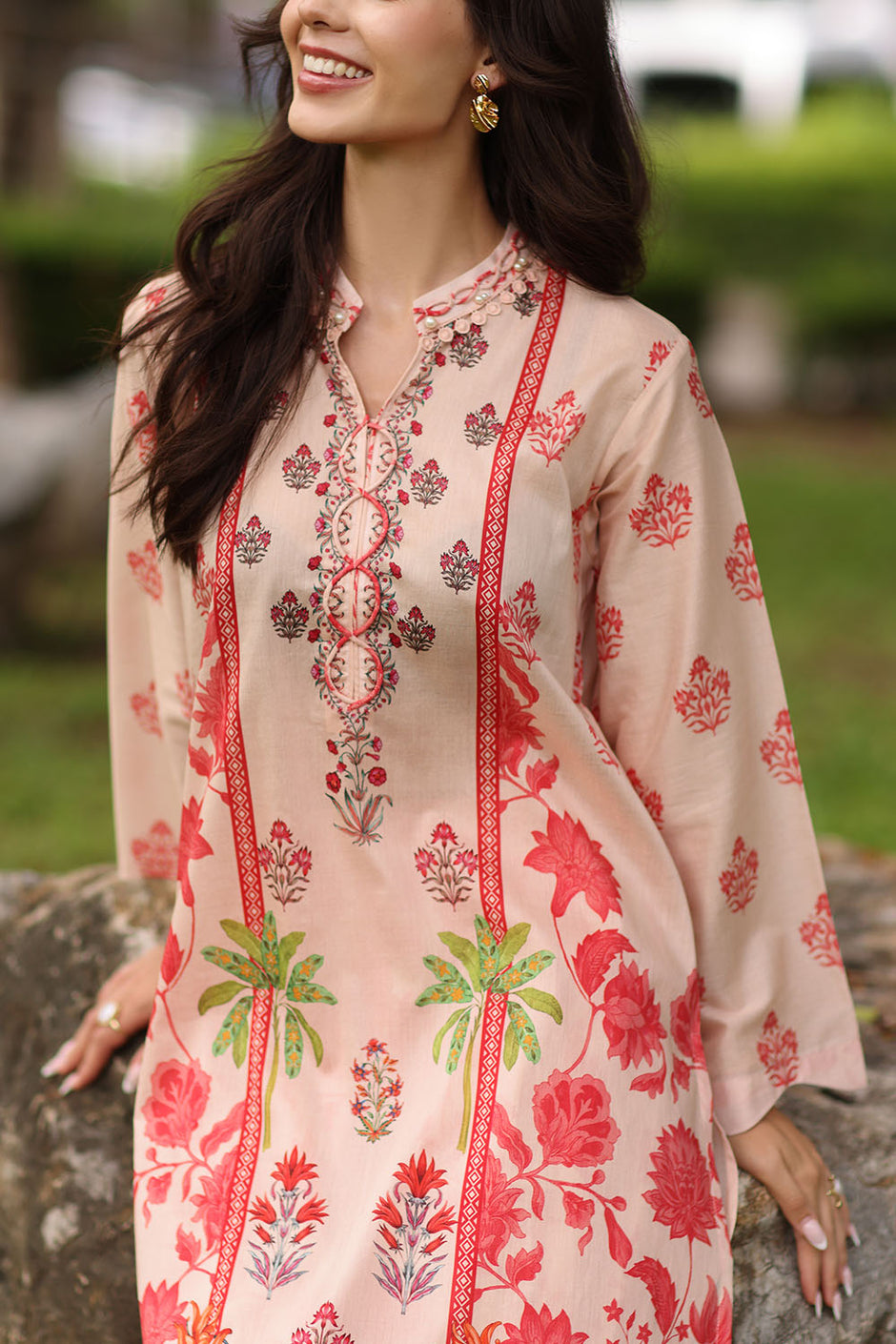 2 Piece Printed Lawn Suit with Printed Trouser