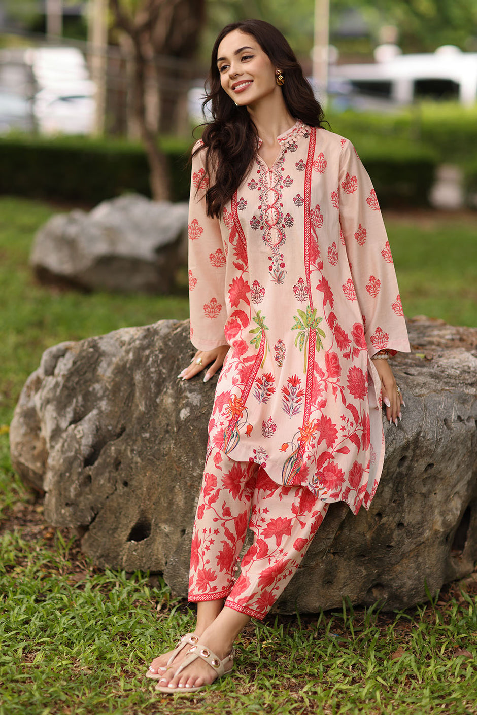2 Piece Printed Lawn Suit with Printed Trouser