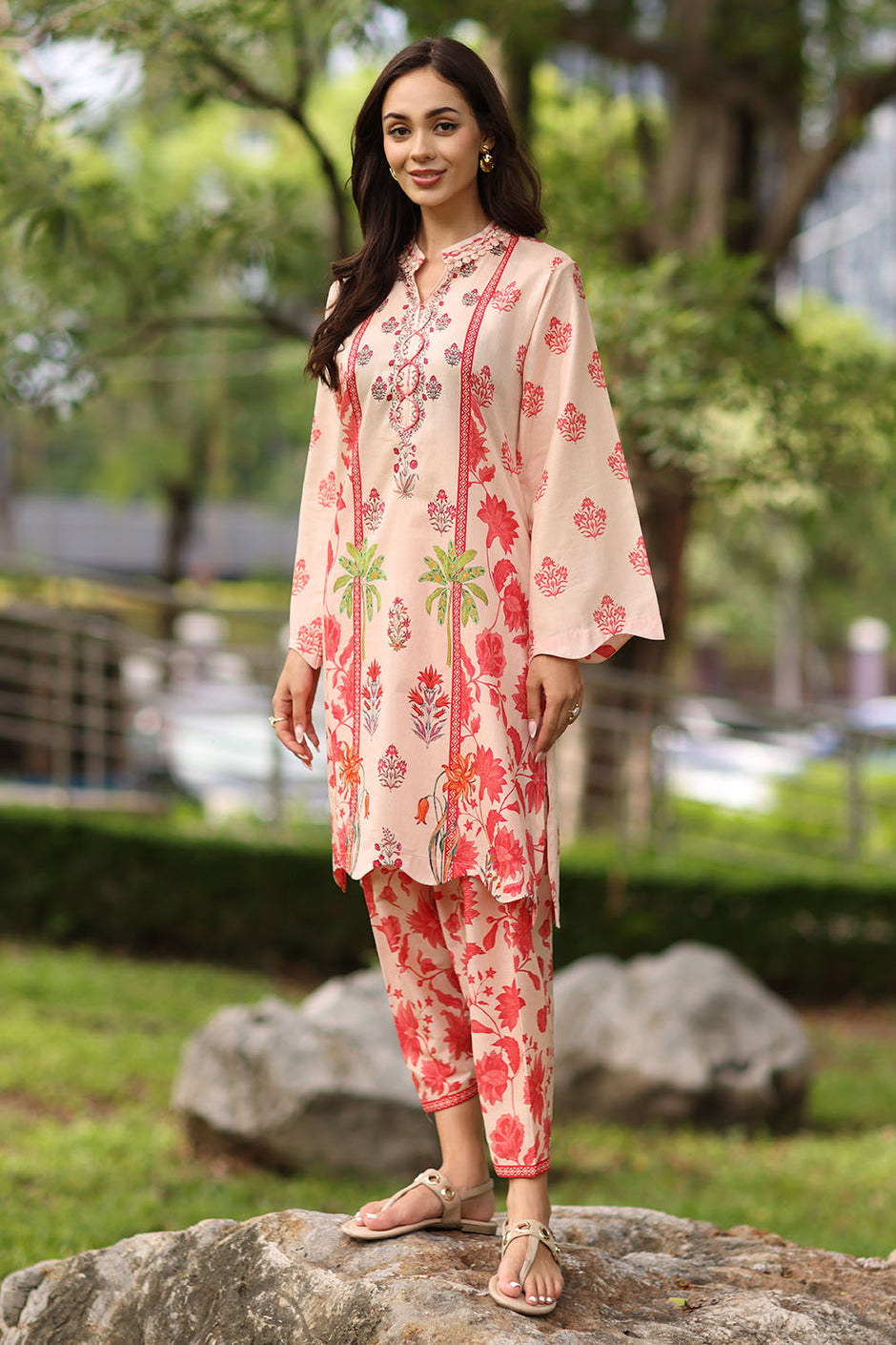 2 Piece Printed Lawn Suit with Printed Trouser