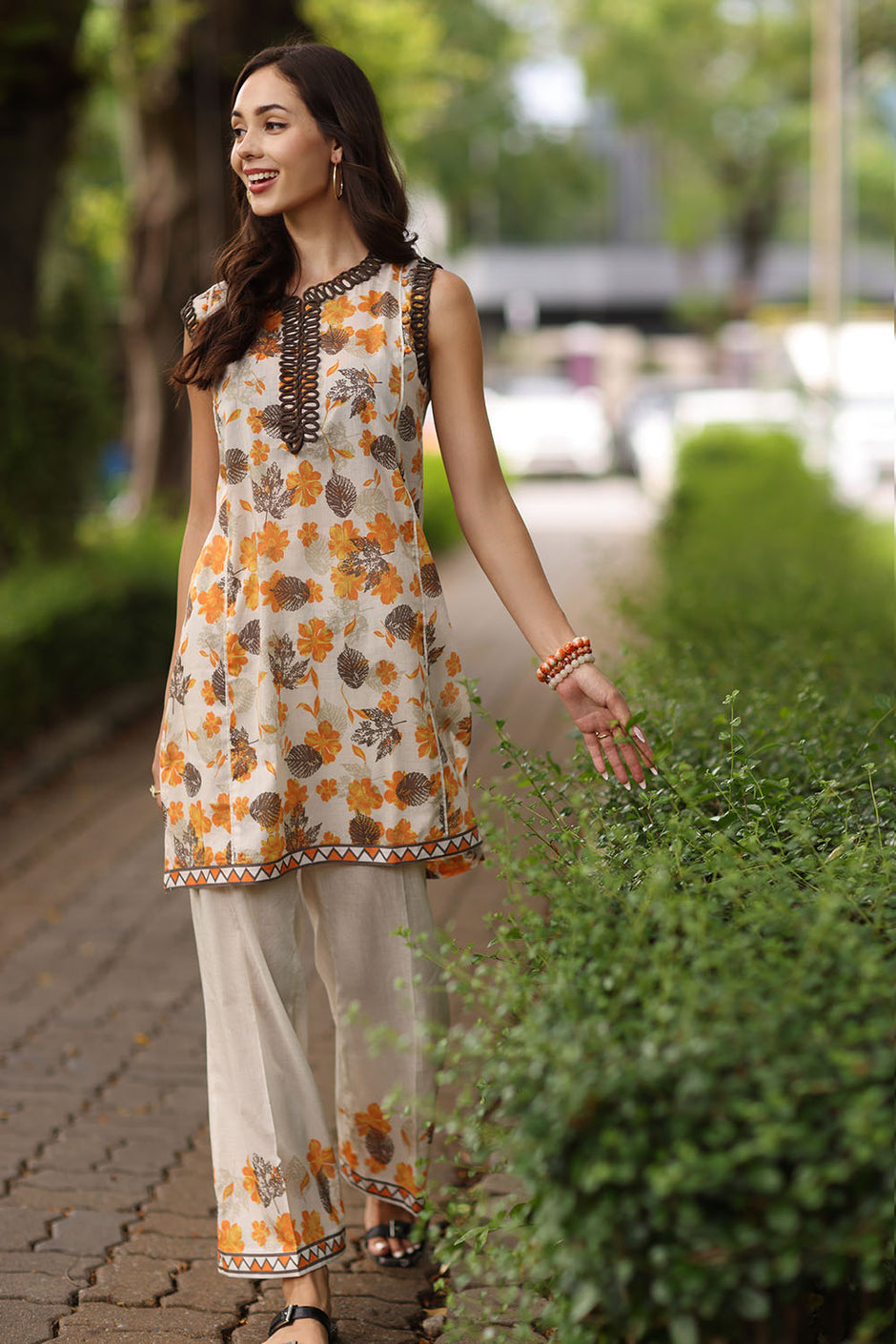 2 Piece Printed Lawn Suit with Printed Trouser