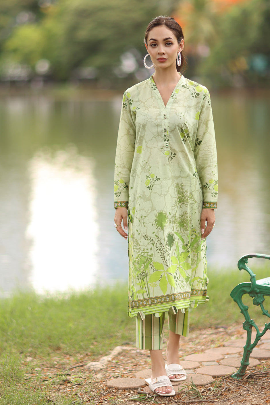 2 Piece Printed Lawn Suit with Printed Trouser
