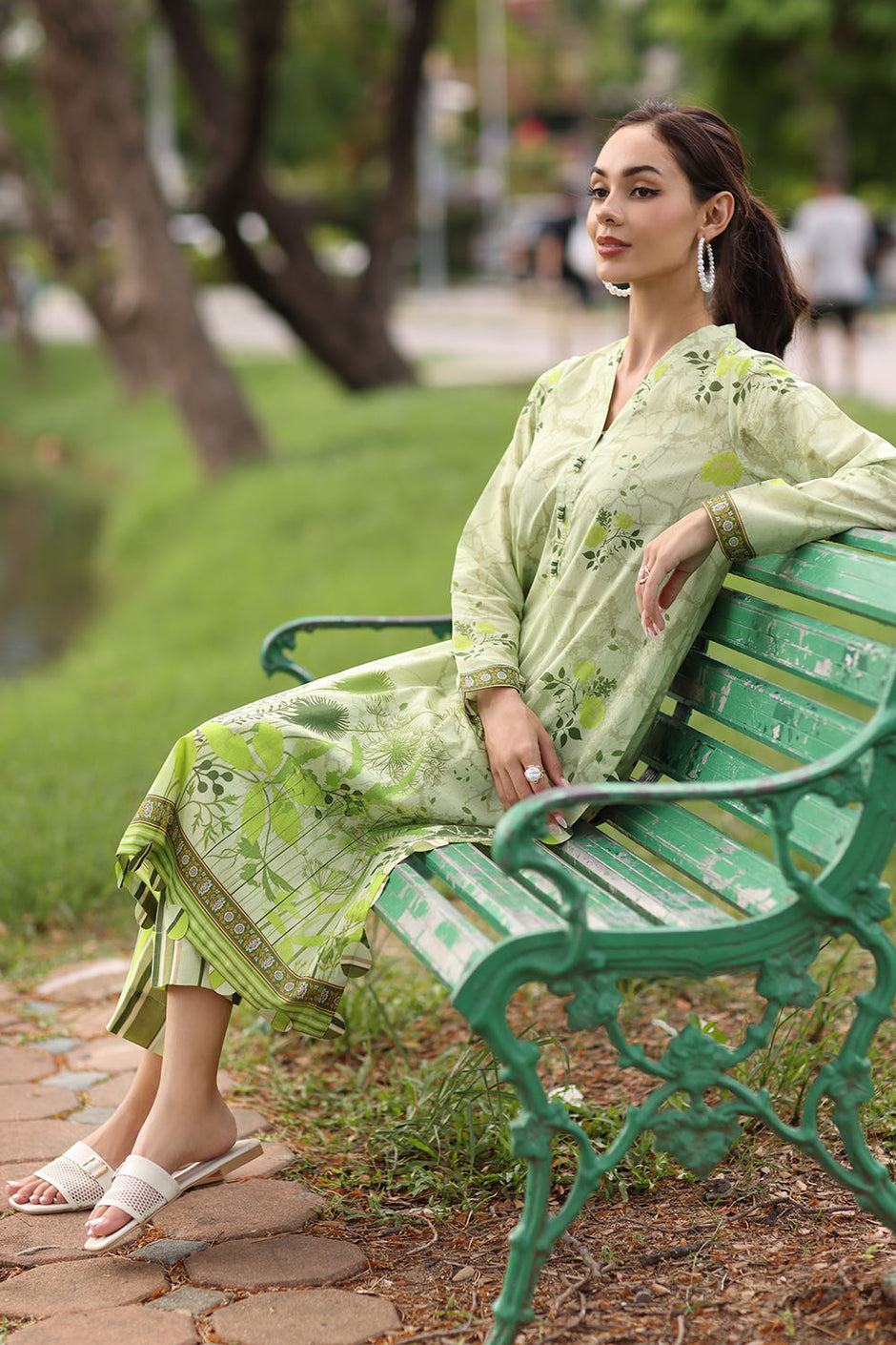 2 Piece Printed Lawn Suit with Printed Trouser