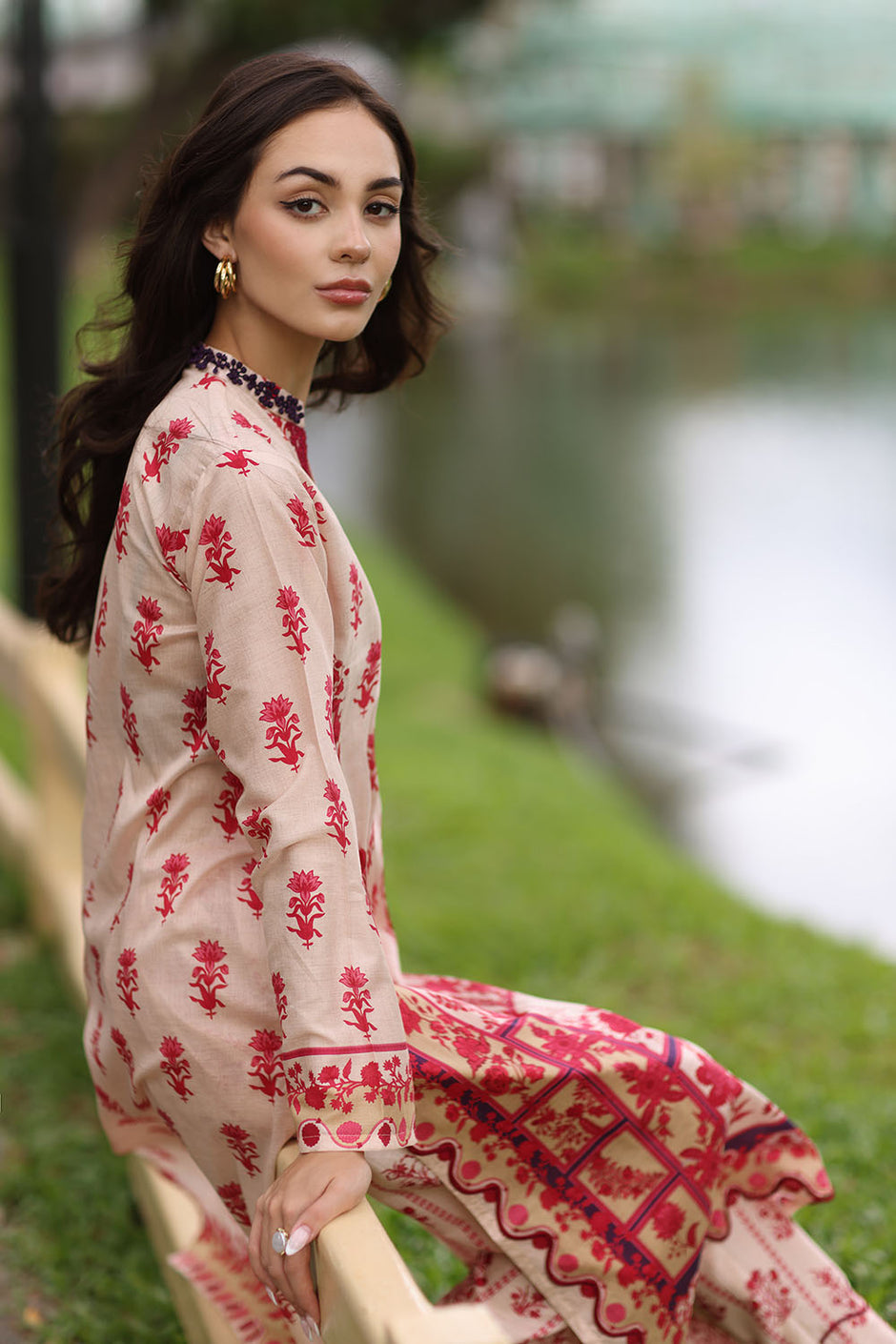 2 Piece Printed Lawn Suit with Printed Trouser