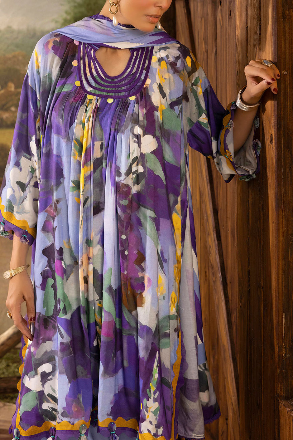 3 Piece Printed Linen Suit with Dupatta LT-52003