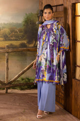 3 Piece Printed Linen Suit with Dupatta LT-52003