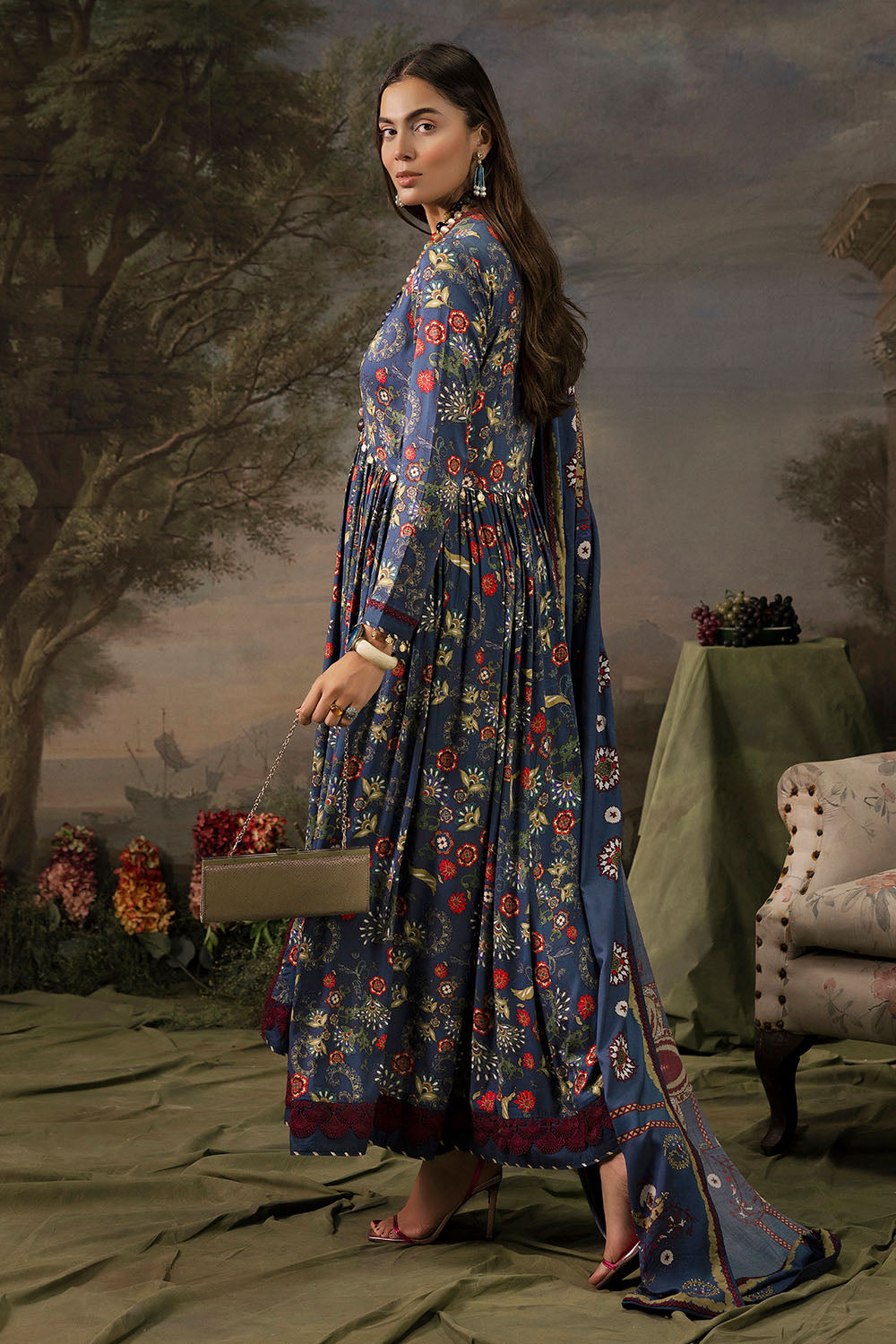 3 Piece Printed Linen Suit with Dupatta LT-52004