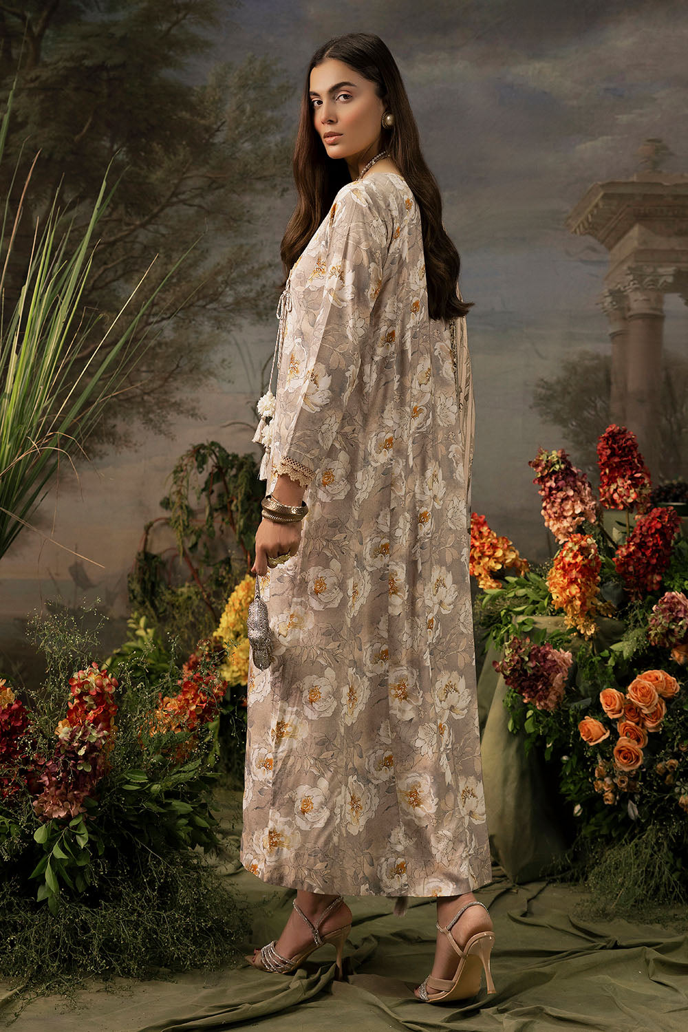 3 Piece Printed Linen Suit with Dupatta