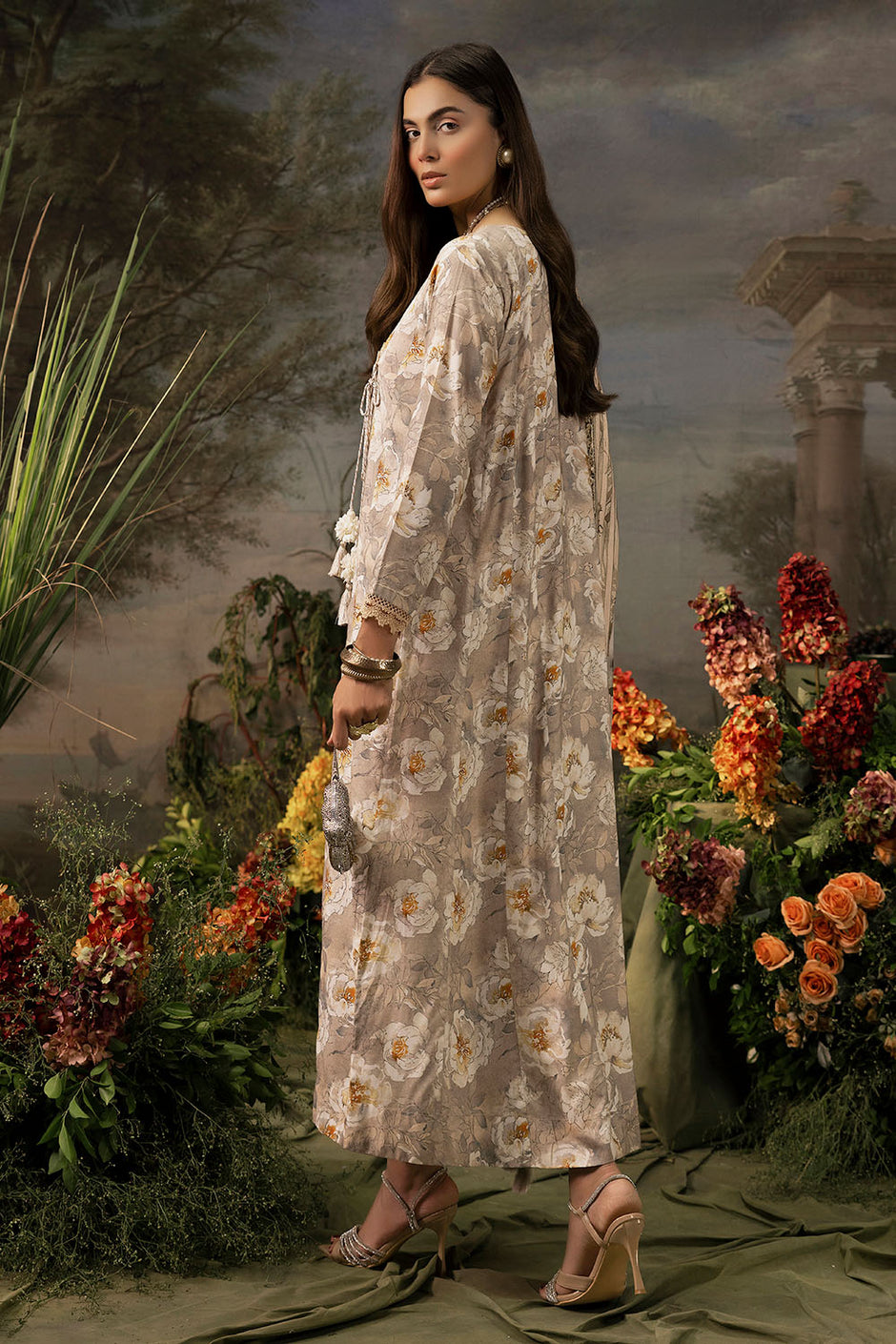 3 Piece Printed Linen Suit with Dupatta