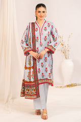 3 Piece Printed Linen Suit with Dupatta WNS-52050