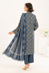 3 Piece Printed Linen Suit with Dupatta WNS-52051