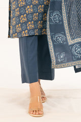 3 Piece Printed Linen Suit with Dupatta WNS-52051