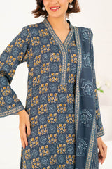 3 Piece Printed Linen Suit with Dupatta WNS-52051