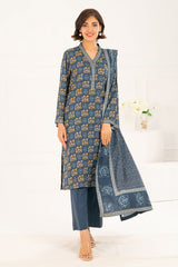 3 Piece Printed Linen Suit with Dupatta WNS-52051