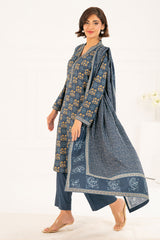 3 Piece Printed Linen Suit with Dupatta WNS-52051