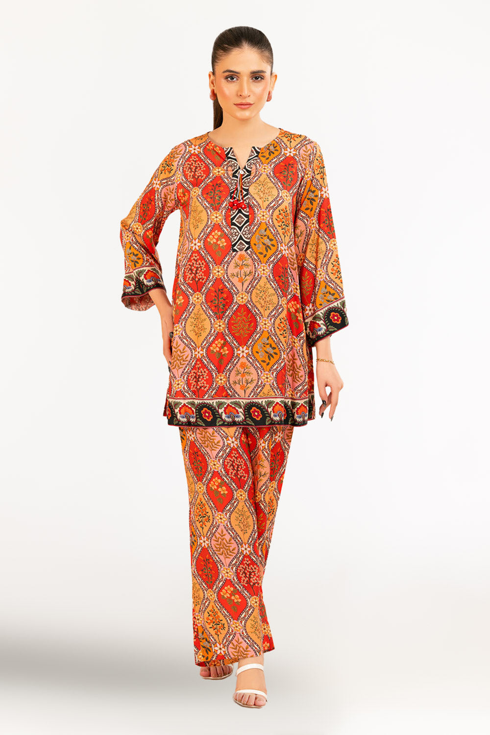 1 Piece Printed Linen Shirt SV-52001