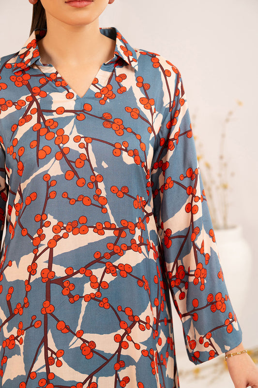 1 Piece Printed Linen Shirt SV-52002