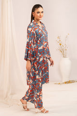 1 Piece Printed Linen Shirt SV-52002