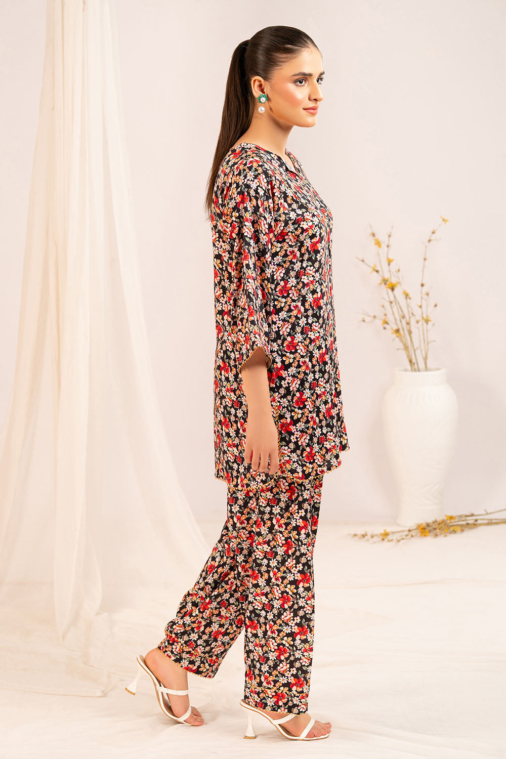 1 Piece Printed Linen Shirt SV-52003