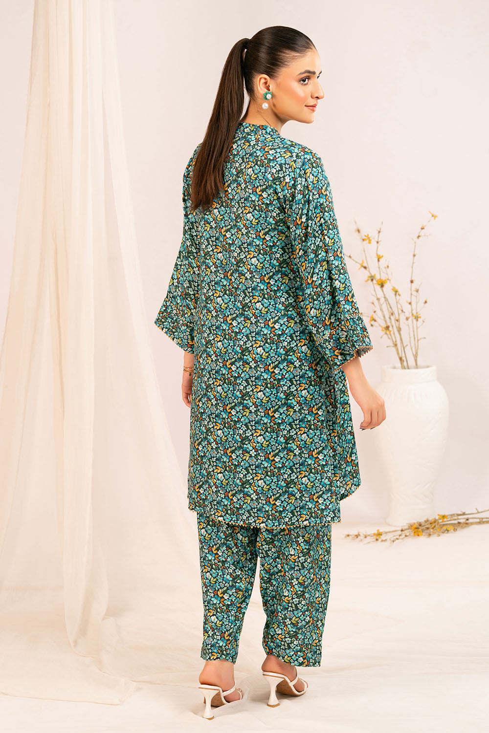 1 Piece Printed Linen Shirt SV-52004