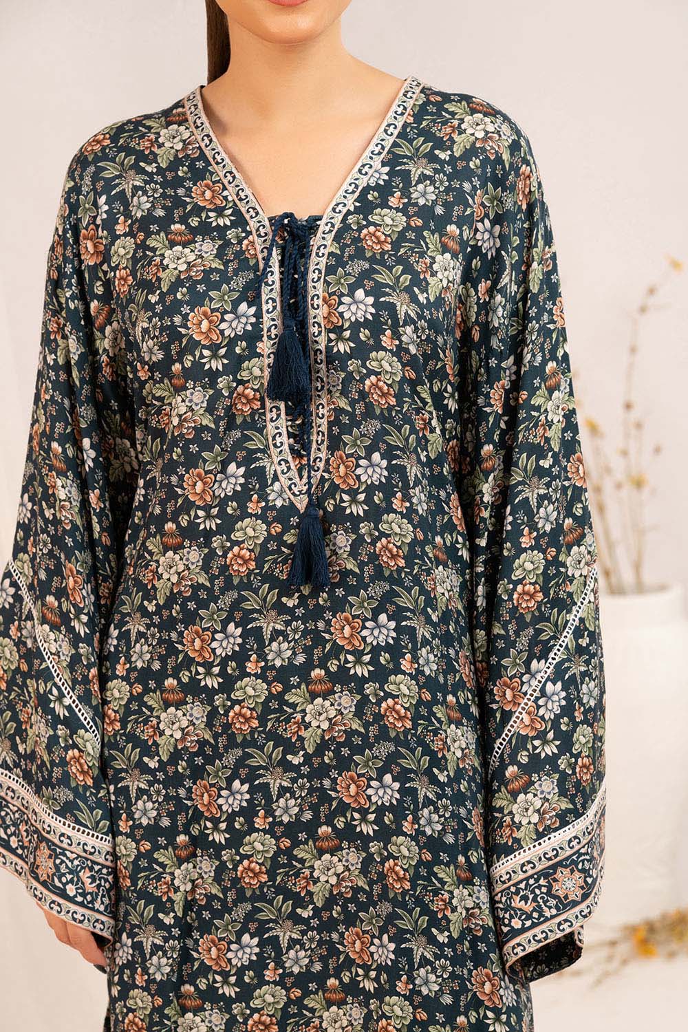1 Piece Printed Linen Shirt SV-52005