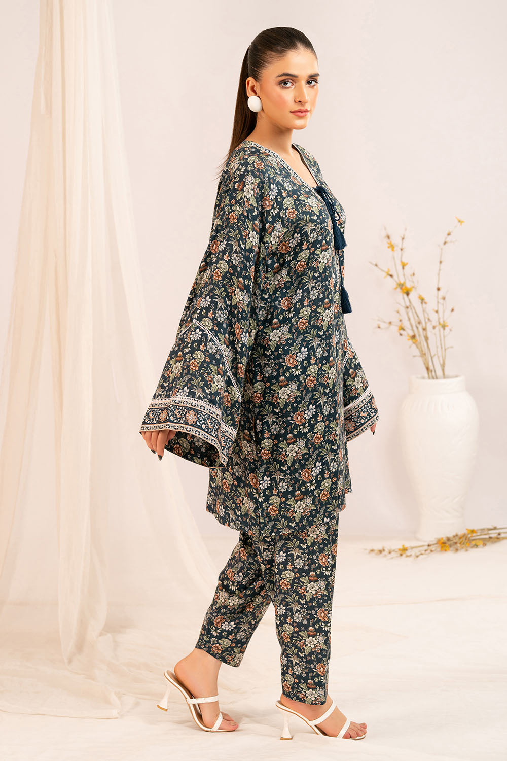 1 Piece Printed Linen Shirt SV-52005