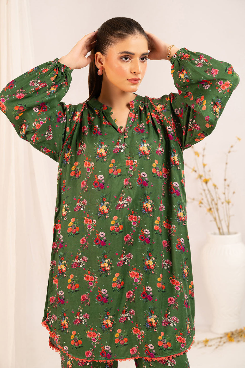 1 Piece Printed Linen Shirt