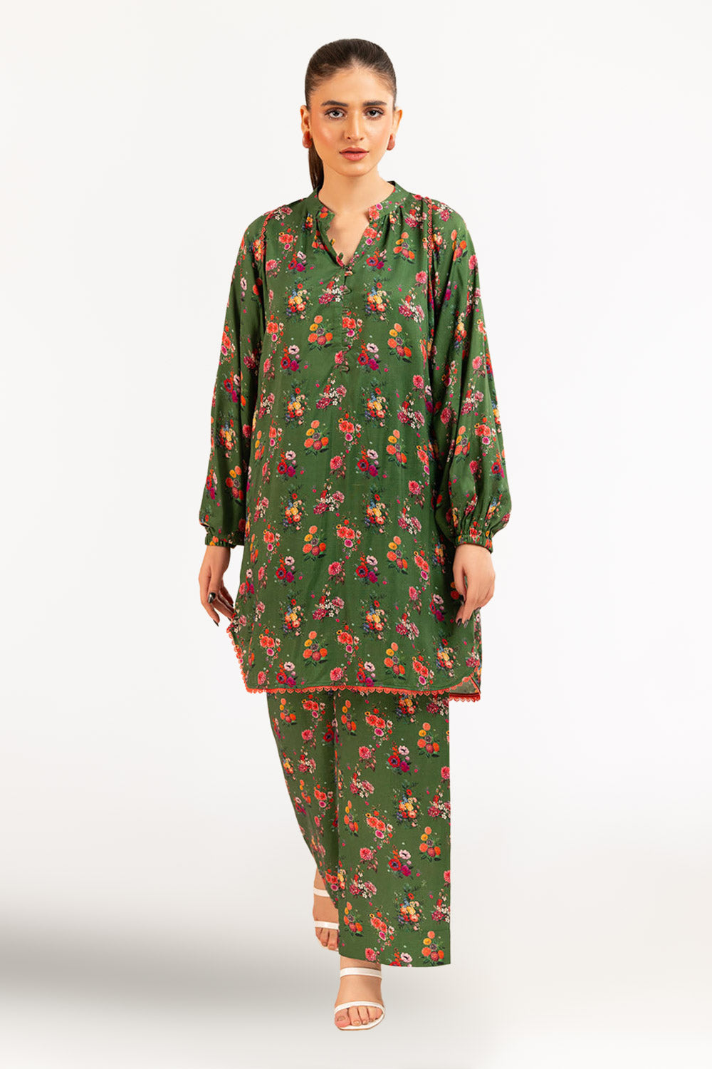 1 Piece Printed Linen Shirt SV-52006
