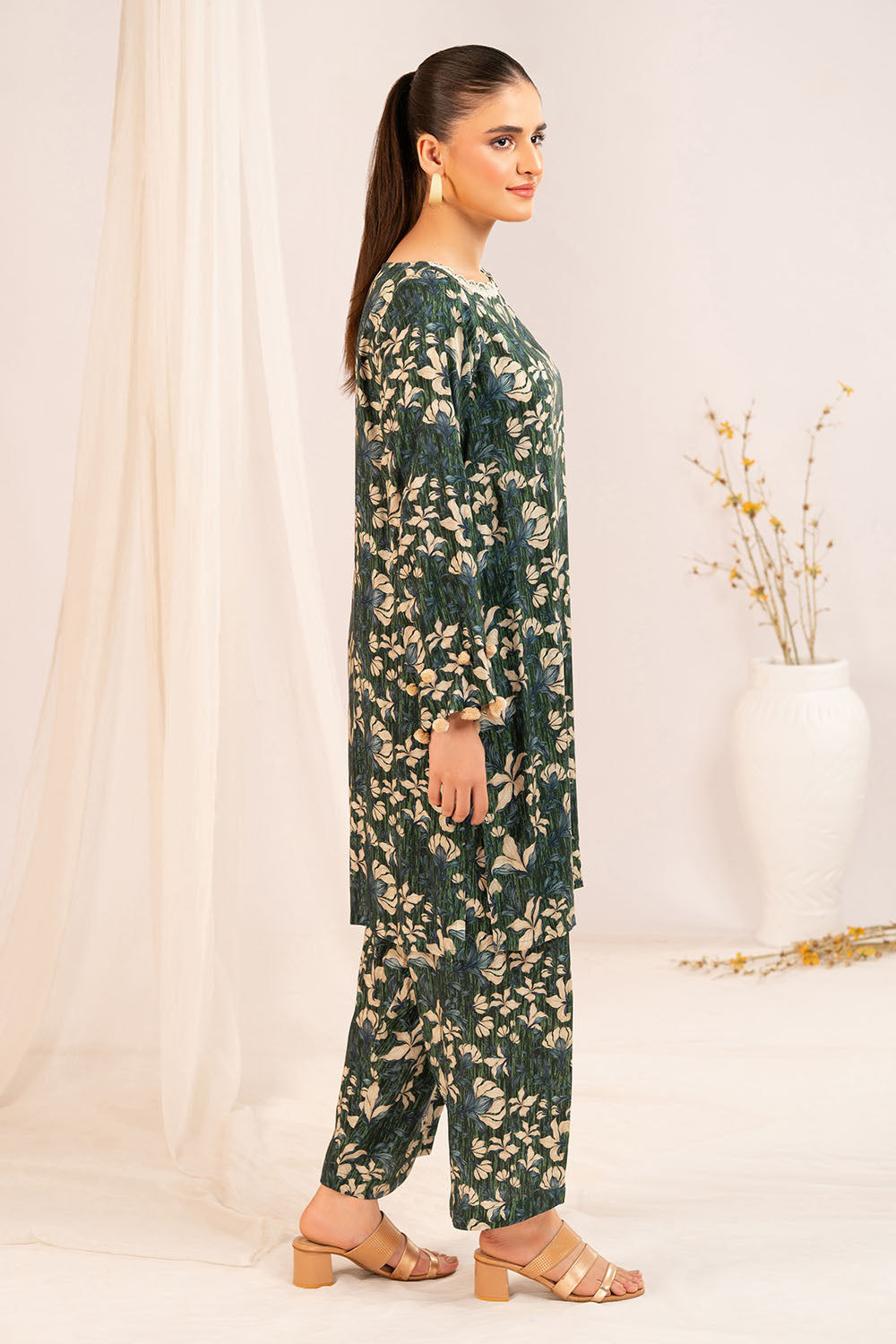 1 Piece Printed Linen Shirt SV-52008