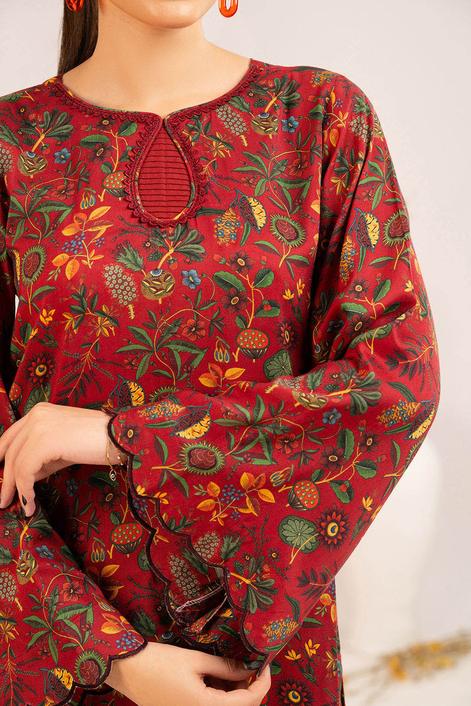 1 Piece Printed Linen Shirt SV-52010