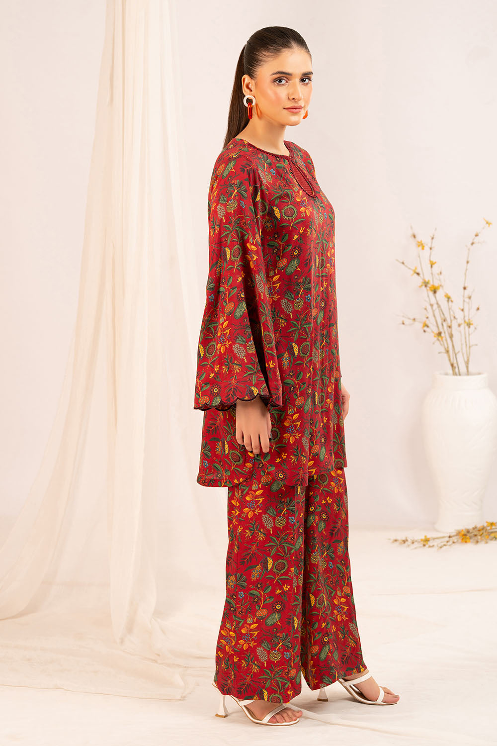 1 Piece Printed Linen Shirt SV-52010