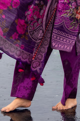3 Piece Printed Mehsuri Khaddar Stripe Suit with Dupatta K-52067