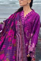 3 Piece Printed Mehsuri Khaddar Stripe Suit with Dupatta K-52067