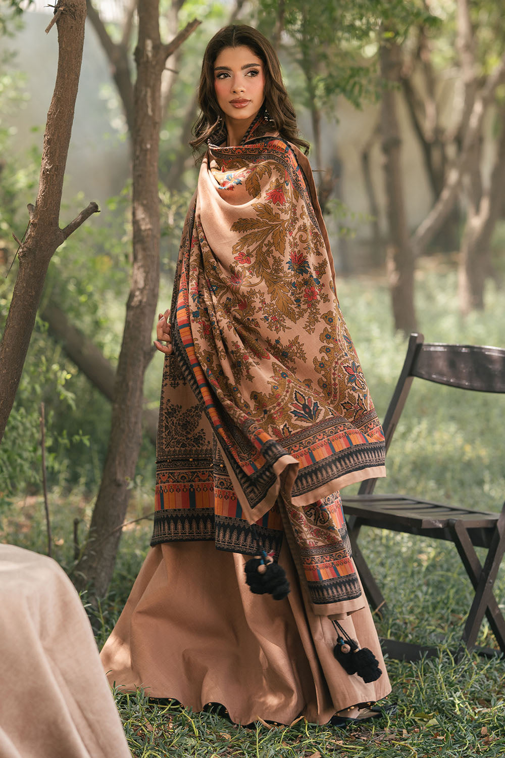 3 Piece Printed Pashmina Suit