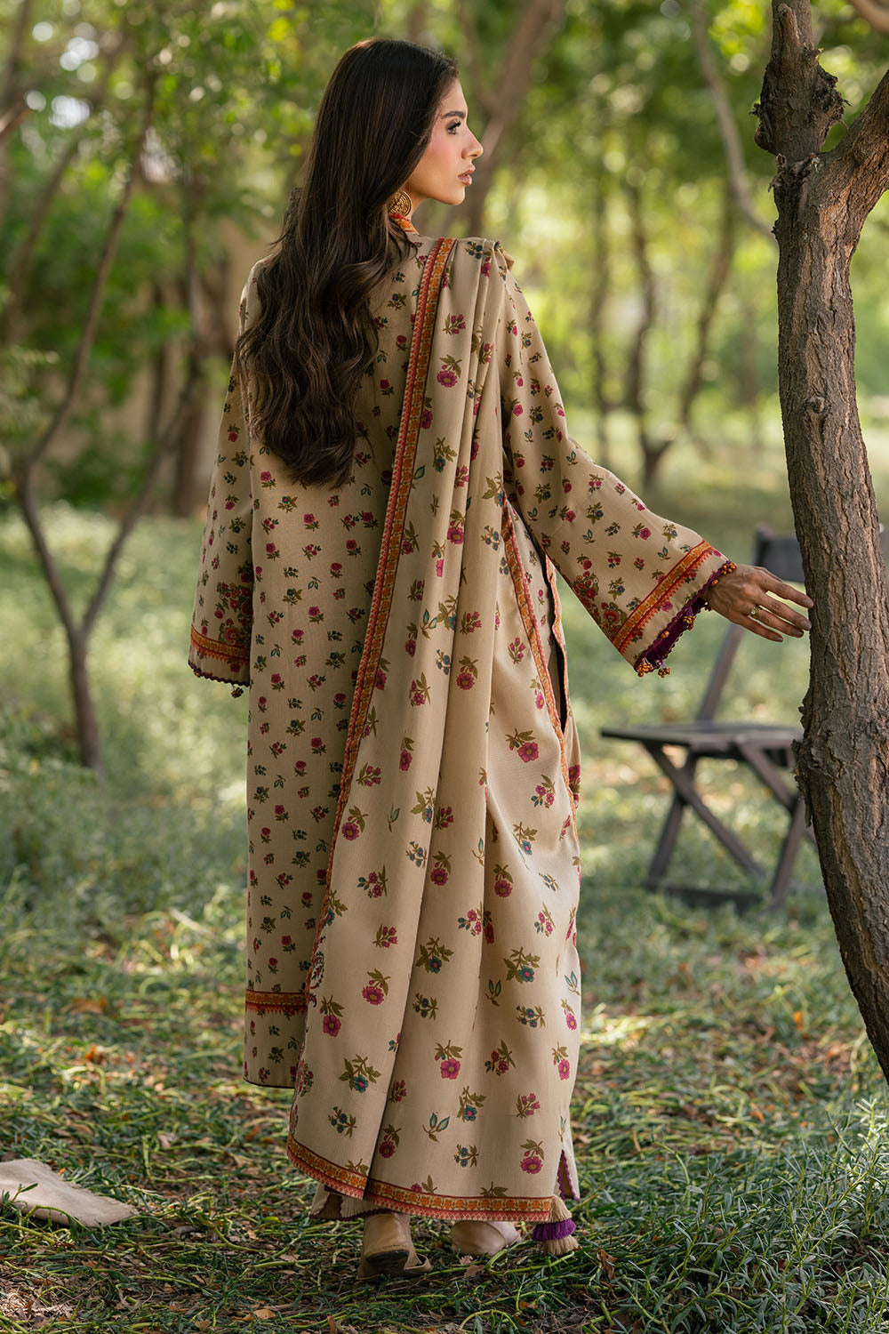 3 Piece Printed Pashmina Suit