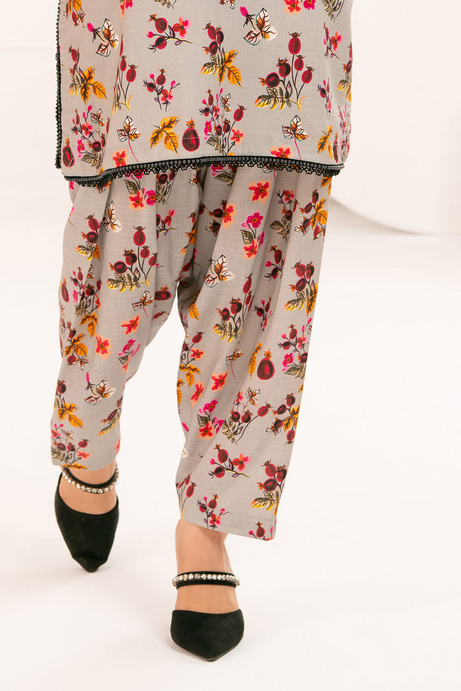 2 Piece Printed Slub Viscose Suit