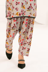 2 Piece Printed Slub Viscose Suit WNST-52006