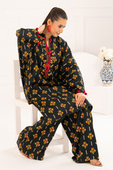 2 Piece Printed Slub Viscose Suit WNST-52004
