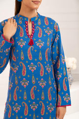 2 Piece Printed Slub Viscose Suit WNST-52007