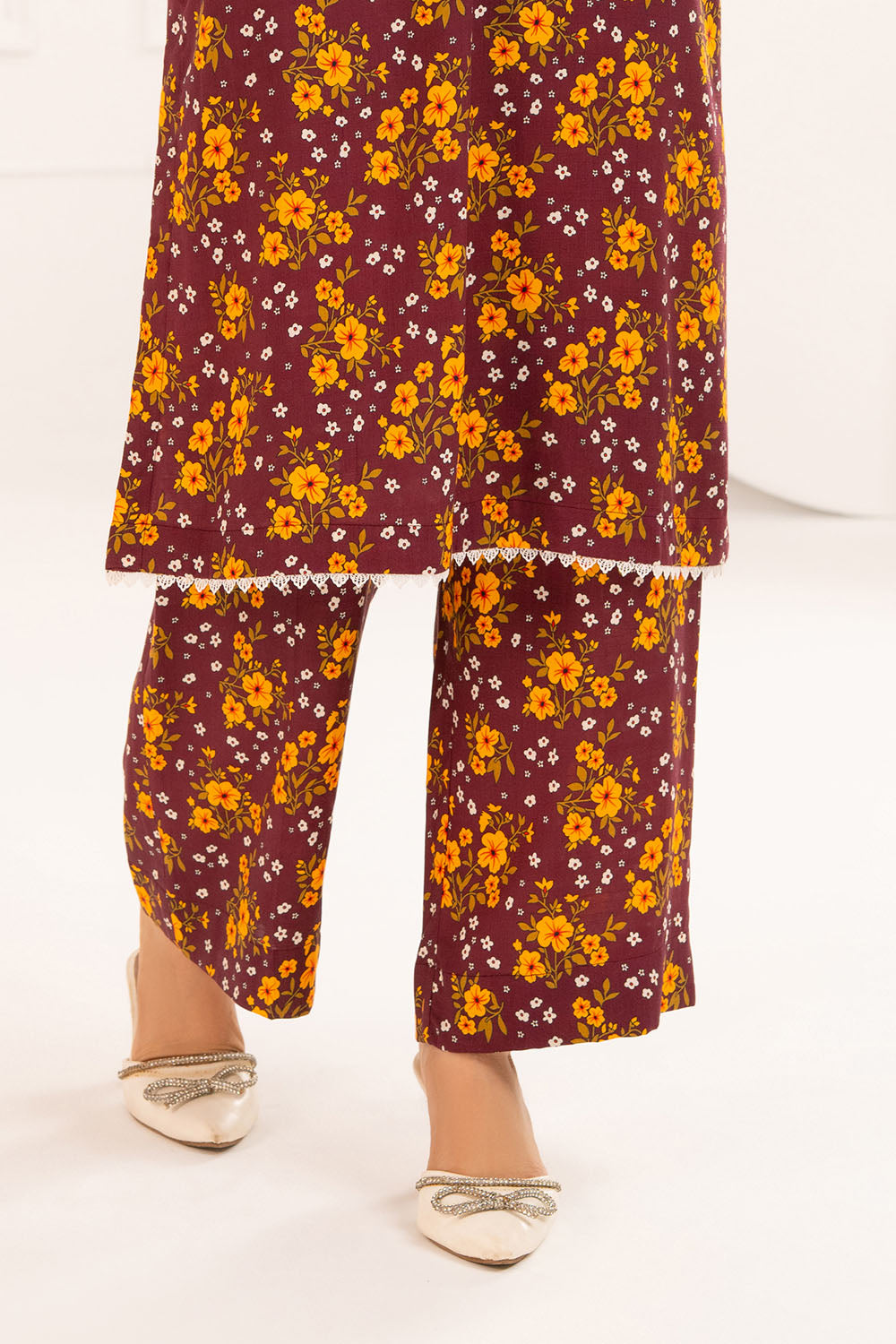 2 Piece Printed Slub Viscose Suit WNST-52009