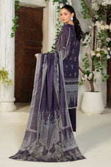 3 Piece Printed Stripe Khaddar Suit with Dupatta SD-52194