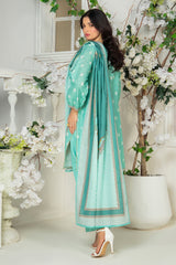 3 Piece Printed Stripe Khaddar Suit with Dupatta SD-52195