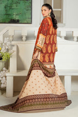 3 Piece Printed Zari Cotton & Khaddar Suit with Dupatta SD-52205