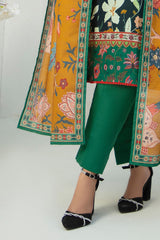 3 Piece Printed Zari Cotton & Khaddar Suit with Dupatta SD-52208