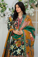 3 Piece Printed Zari Cotton & Khaddar Suit with Dupatta SD-52208