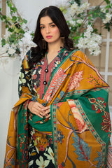 3 Piece Printed Zari Cotton & Khaddar Suit with Dupatta SD-52208