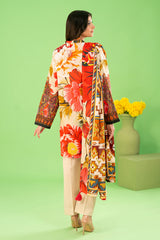 3 Piece Printed Khaddar Suit with Zari Dupatta WNS-52023