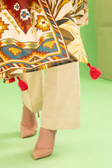 3 Piece Printed Khaddar Suit with Zari Dupatta WNS-52023