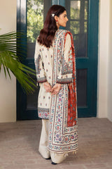 3 Piece Printed Zari Stripe Self Jacquard Suit with Dupatta SP-52085
